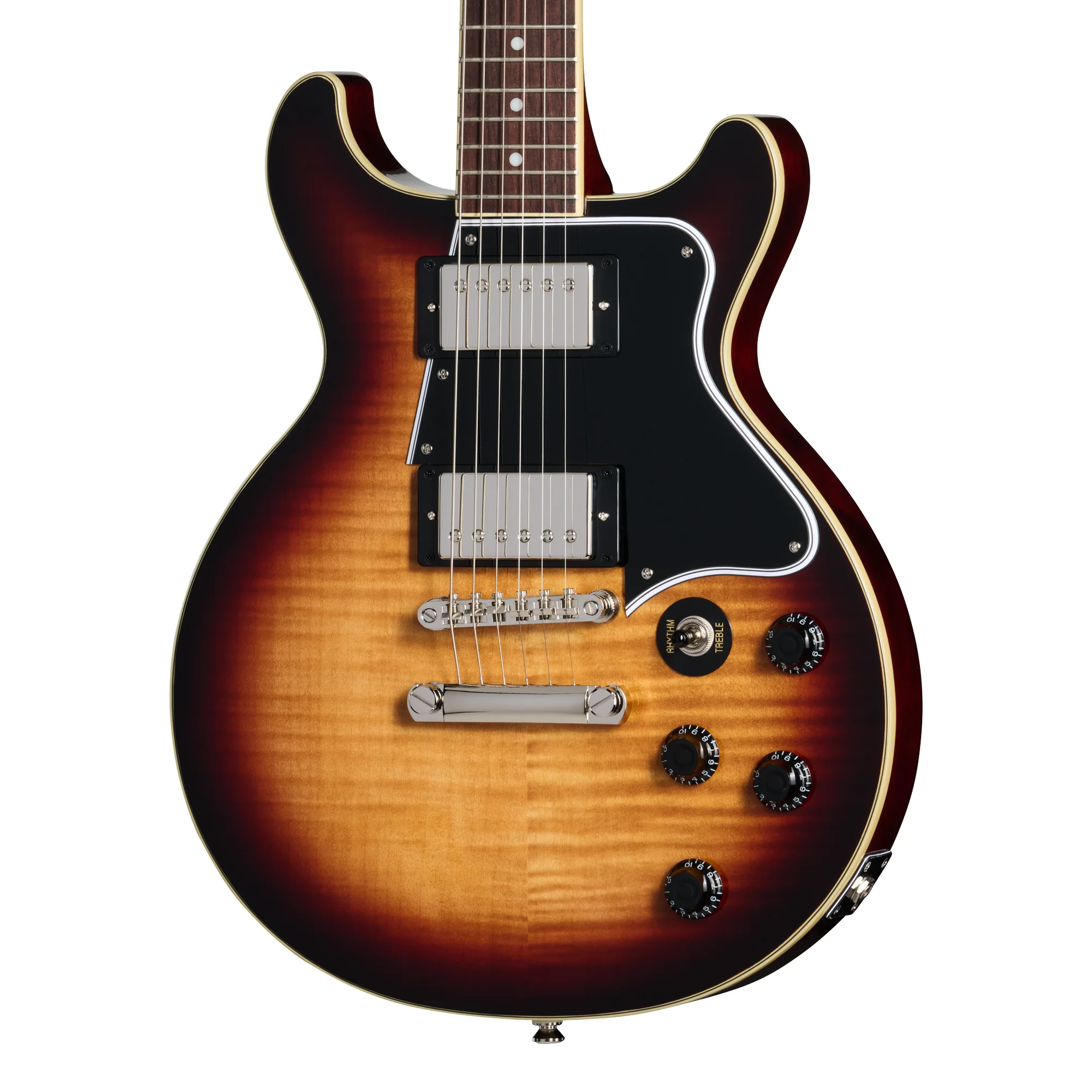 Epiphone Les Paul Special Double Cut Figured Bourbon Burst Korpus mit Bridge und Pickups